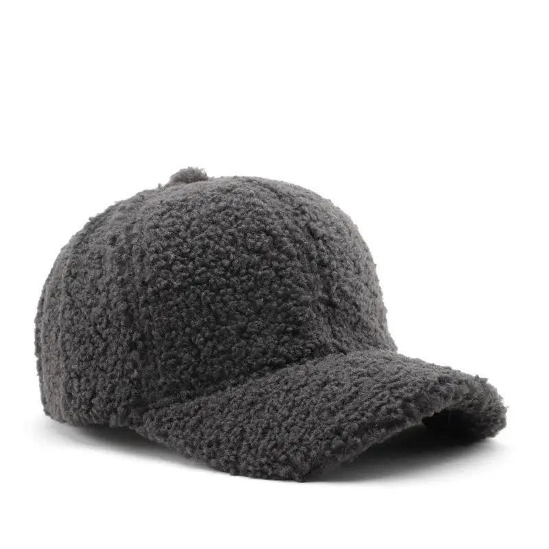 COKKCN Autumn Winter Lamb Wool Baseball Cap For Women