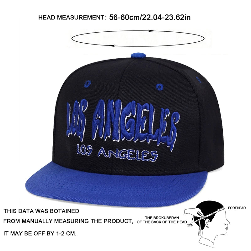 Unisex Los Angeles Embroidery Hip Hop Hat Adjustable - Arthur's Wellness Emporium