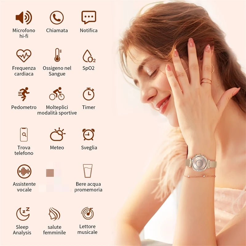 INNOFOVO Ladies Smartwatch With Calls And Messages Apple Android Compatible - Arthur's Wellness Emporium