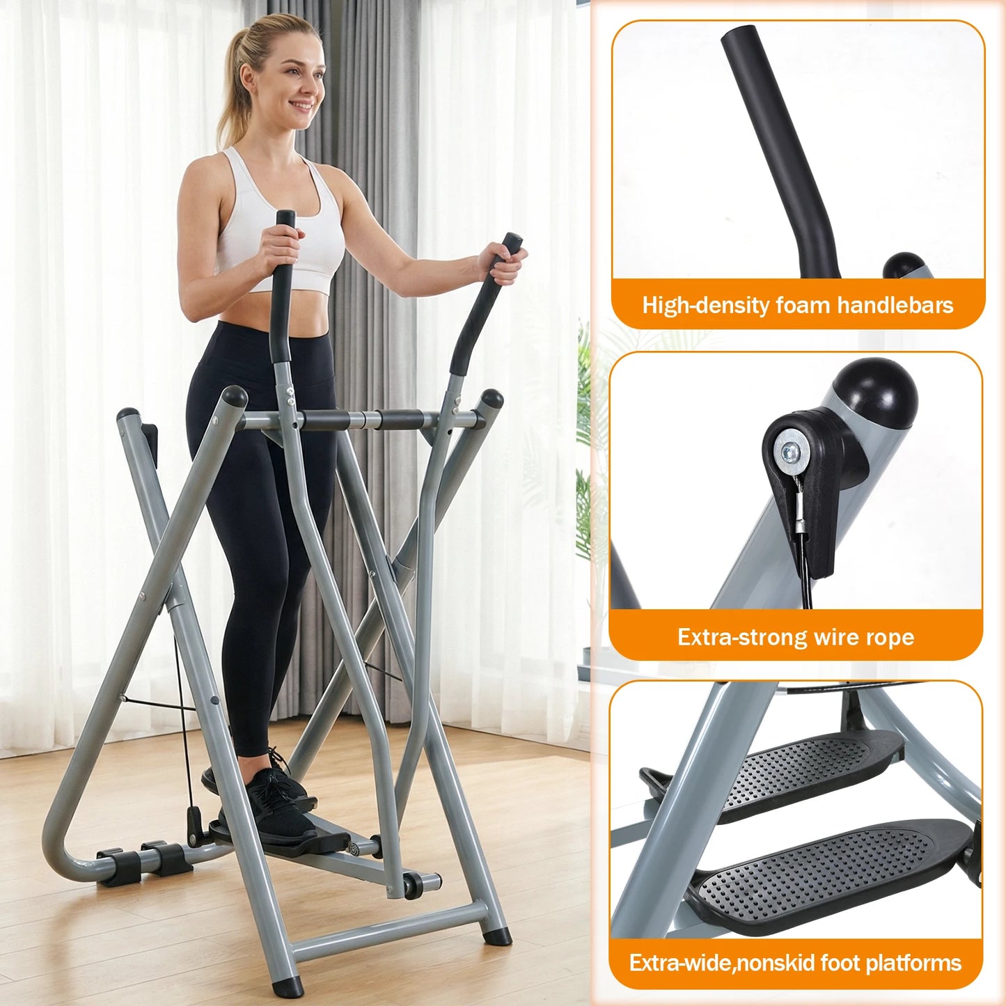 Metal Stair Stepper Space Walker Home Aerobic Exercise Machine - Arthur's Wellness Emporium