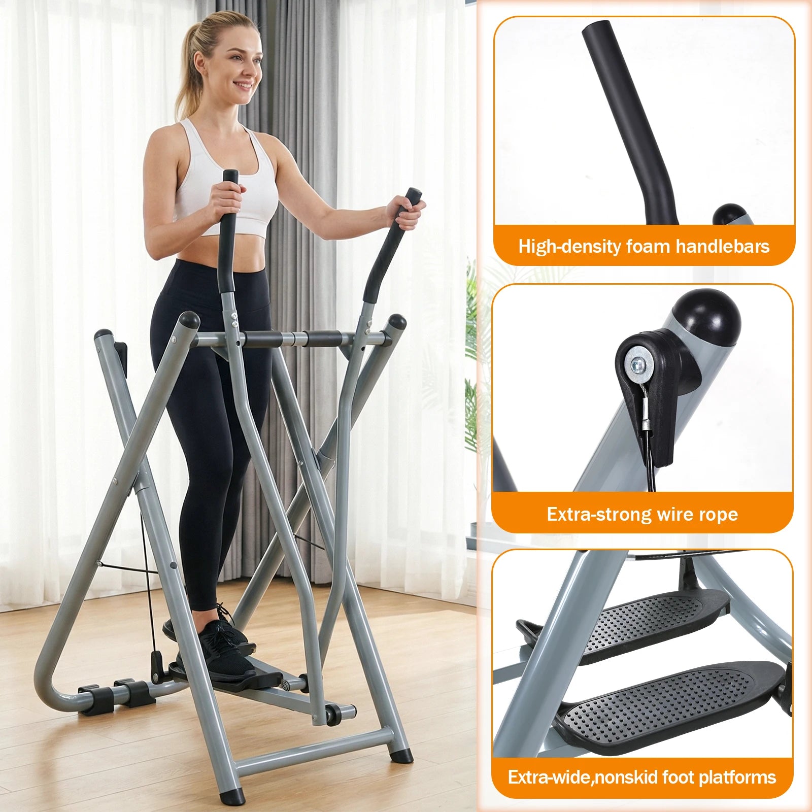 Metal Stair Stepper Space Walker Home Aerobic Exercise Machine - Arthur's Wellness Emporium