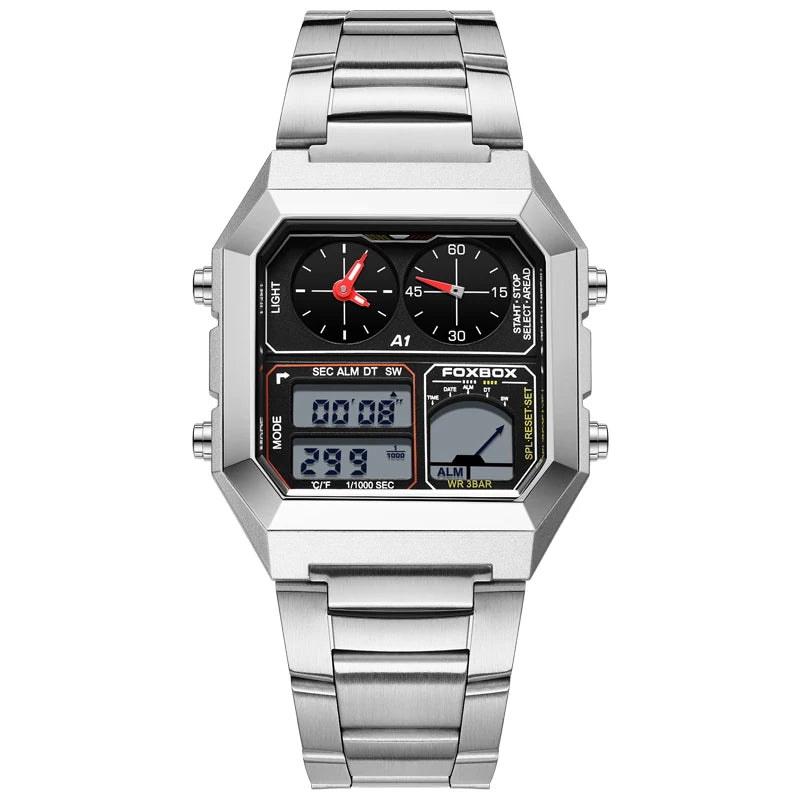FoxBox Men's Digital Sports Watch Luminous Waterproof Calendar - Arthur's Wellness Emporium