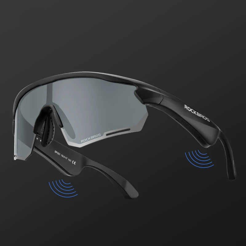 ROCKBROS Bluetooth Cycling Glasses Polarized UV400 Sunglasses