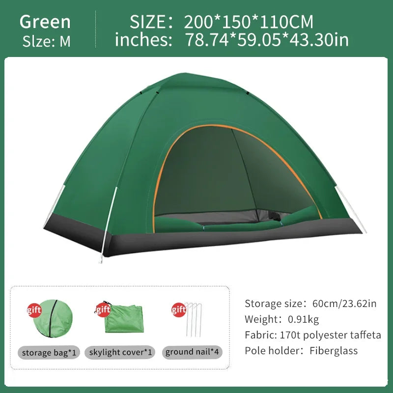 Outdoor Pop Up Tent Waterproof Automatic Camping Sun Shelter Lightweight - Arthur's Wellness Emporium