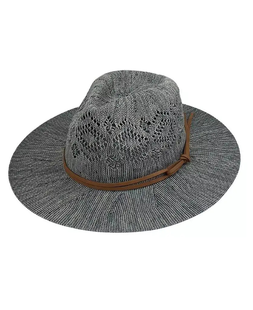 Marcus Adler Packable Panama Hat Faux Trim Unisex Beach - Arthur's Wellness Emporium