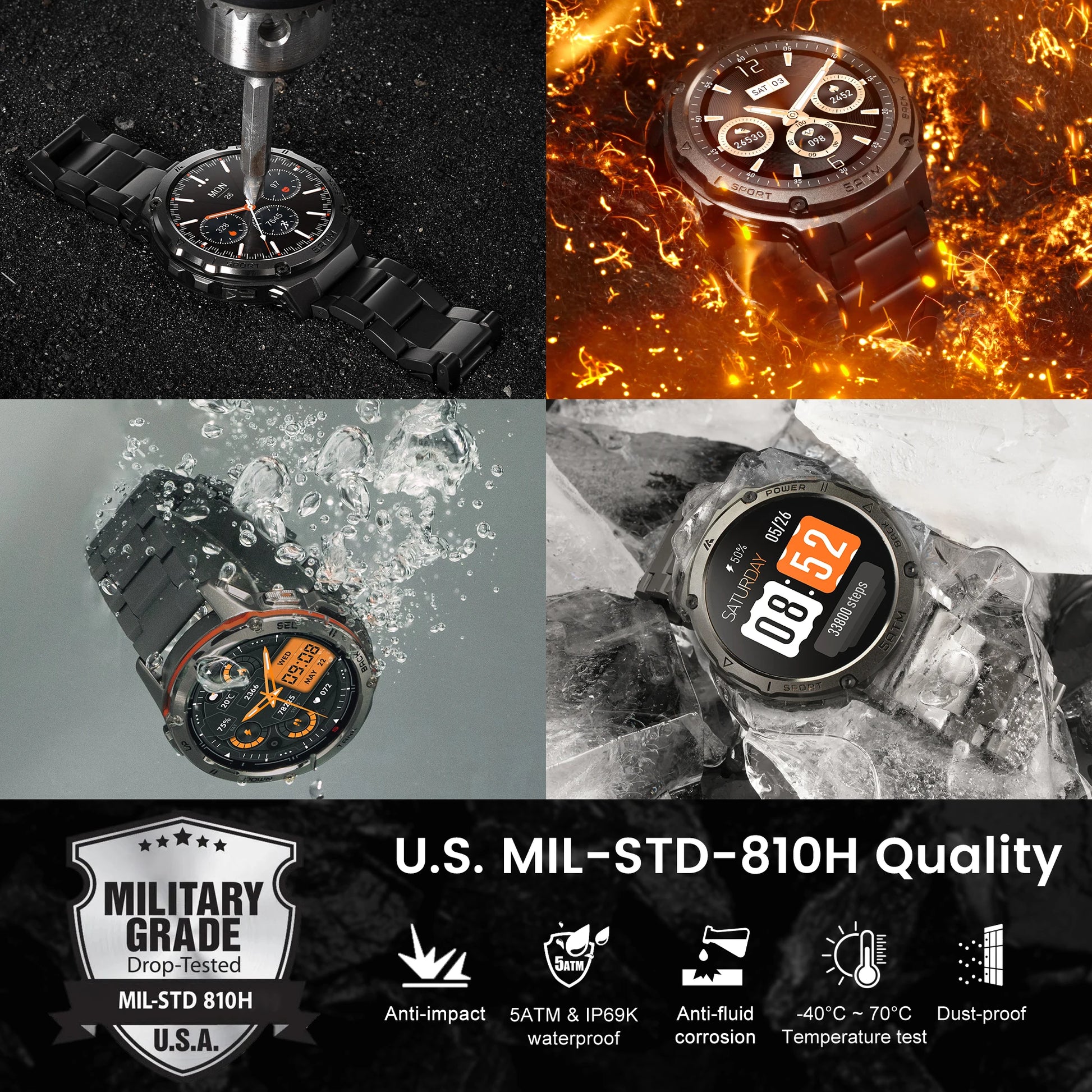 Ticwris T3E GPS Smartwatch For Men Waterproof With AMOLED - Arthur's Wellness Emporium