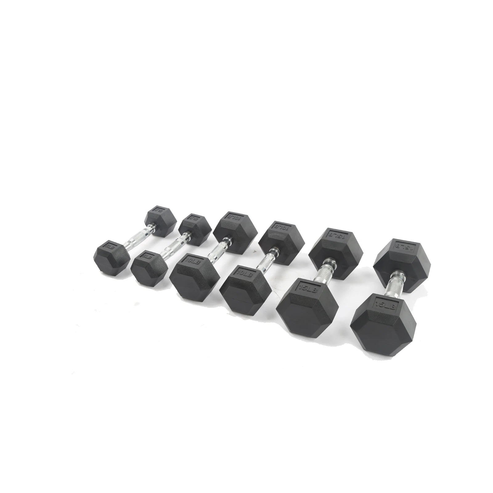 Hex Dumbbells Set With Rack Rubber Coated For Home Gym - Arthur's Wellness Emporium