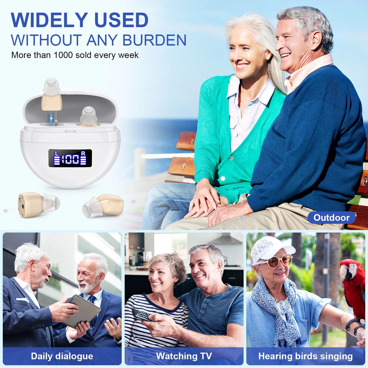 K&FCOPTEE Mini In Ear Hearing Amplifier Rechargeable Hearing Aid - Arthur's Wellness Emporium