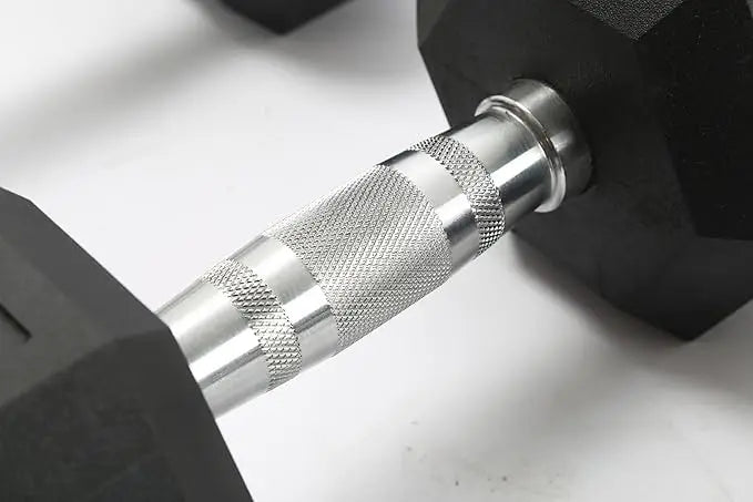 Hex Dumbbells Set With Rack Rubber Coated For Home Gym - Arthur's Wellness Emporium