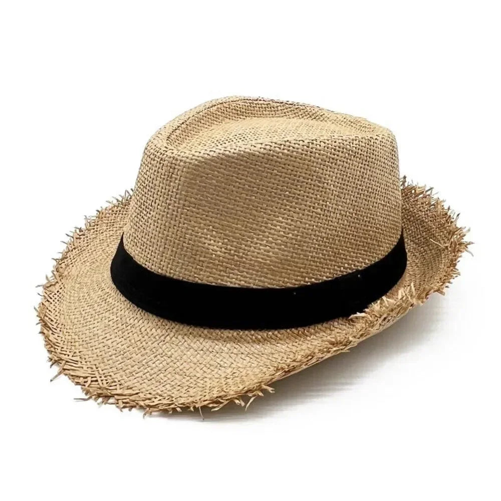 Straw Sun Hat Unisex Wide Brim Beach Fashion Sun Protection