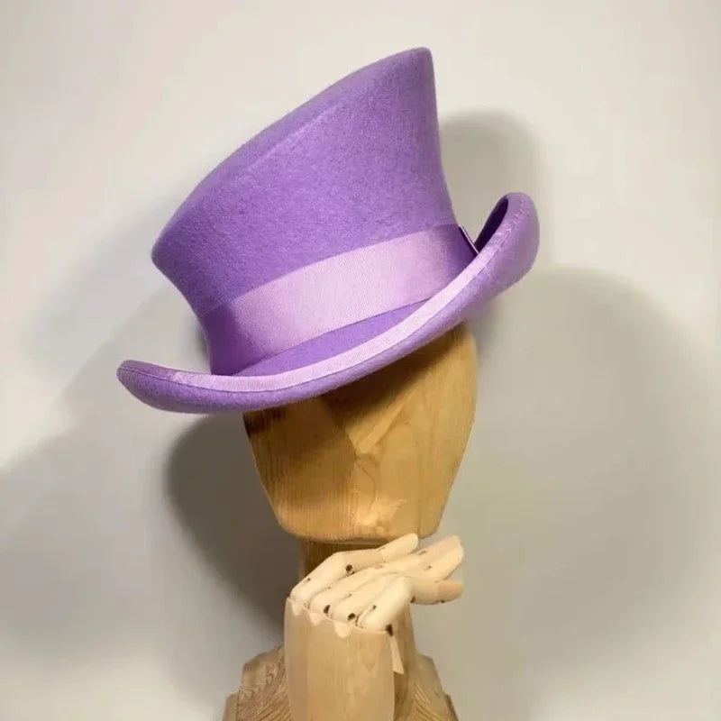 CN Hundred Percent Wool Fedora Hat Unisex Steampunk Cosplay