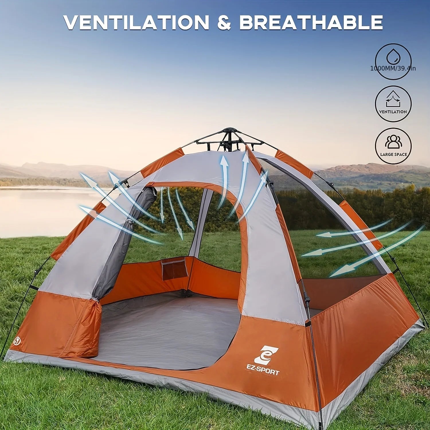 Unp Pop Up Instant Camping Tent Waterproof Windproof - Arthur's Wellness Emporium