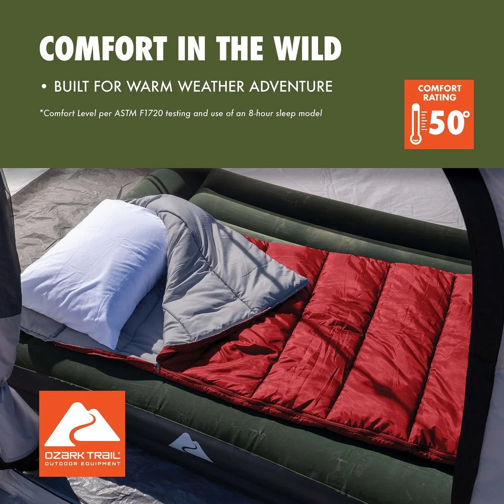 Warm Weather Sleeping Bag Compact Lightweight Camping Quilt Insulated Polyester - Arthur's Wellness Emporium