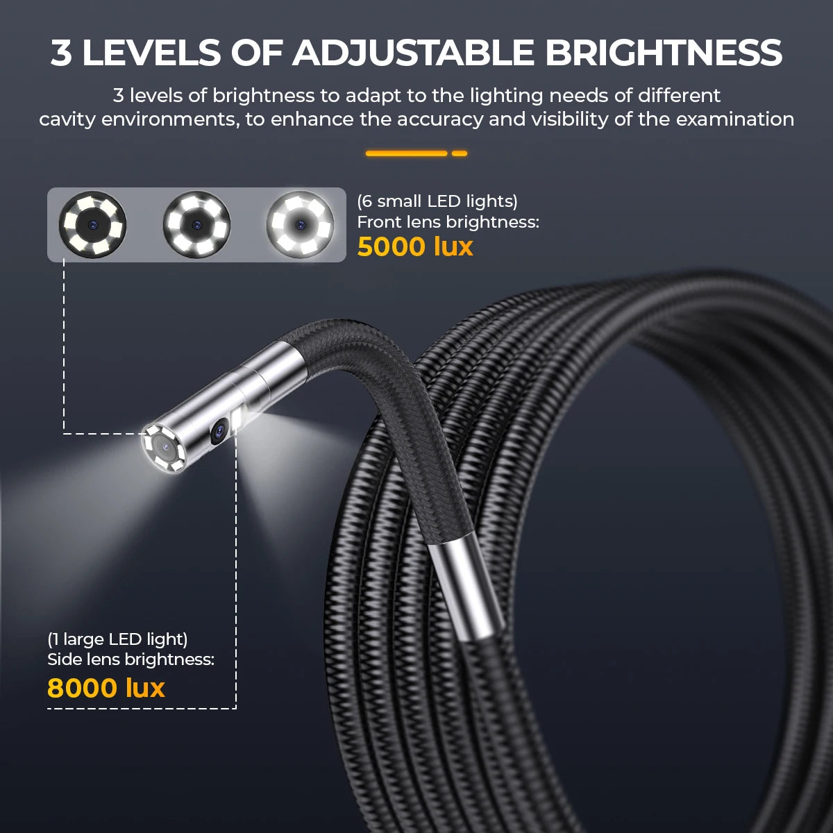 ANCEL AN302 Two Way Articulating Automotive Endoscope - Arthur's Wellness Emporium