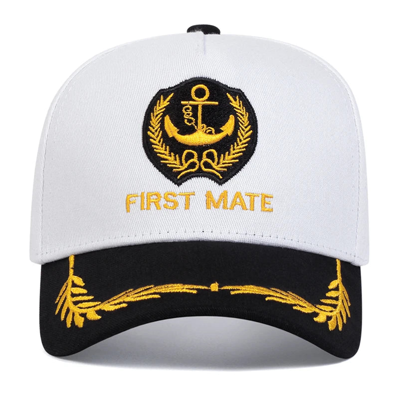 Captain And First Mate Embroidered Wheat Baseball Caps - Arthur's Wellness Emporium