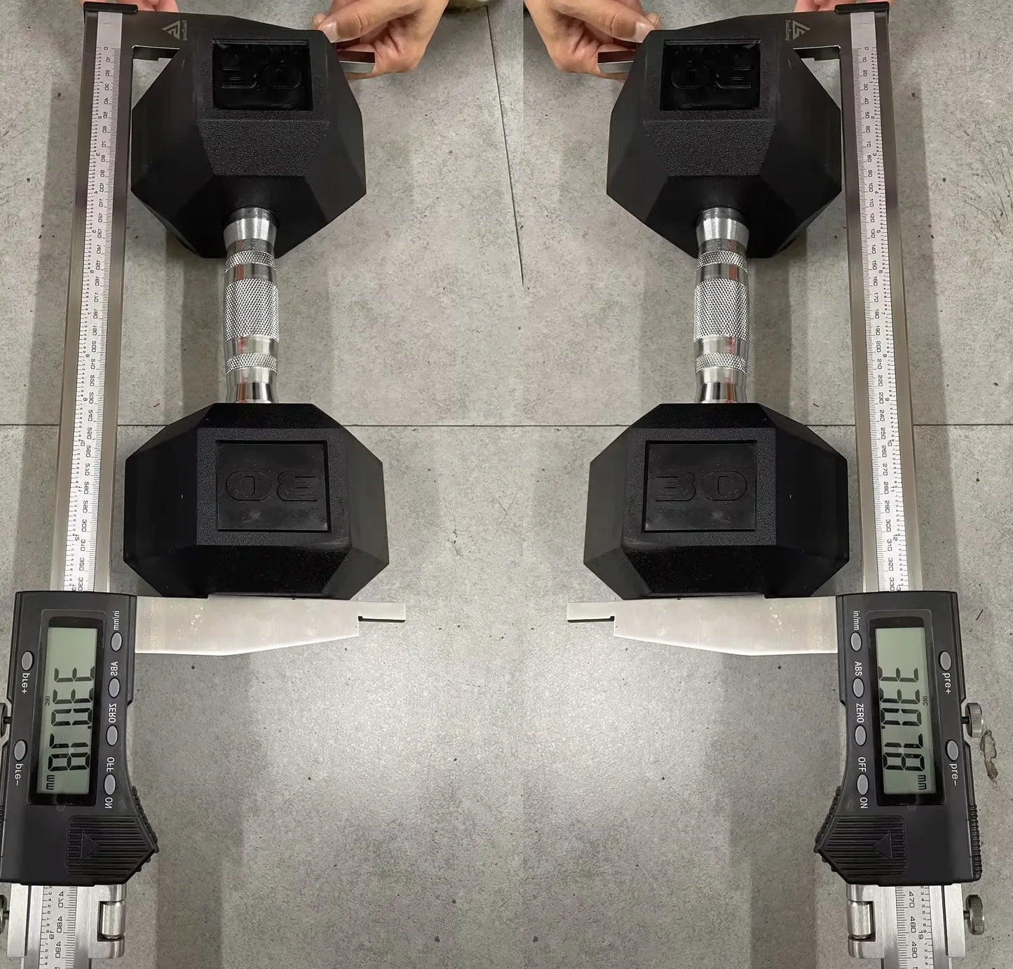 Rubber Hex Dumbbells Set Cast Iron Rubber Coated 2 Pack - Arthur's Wellness Emporium