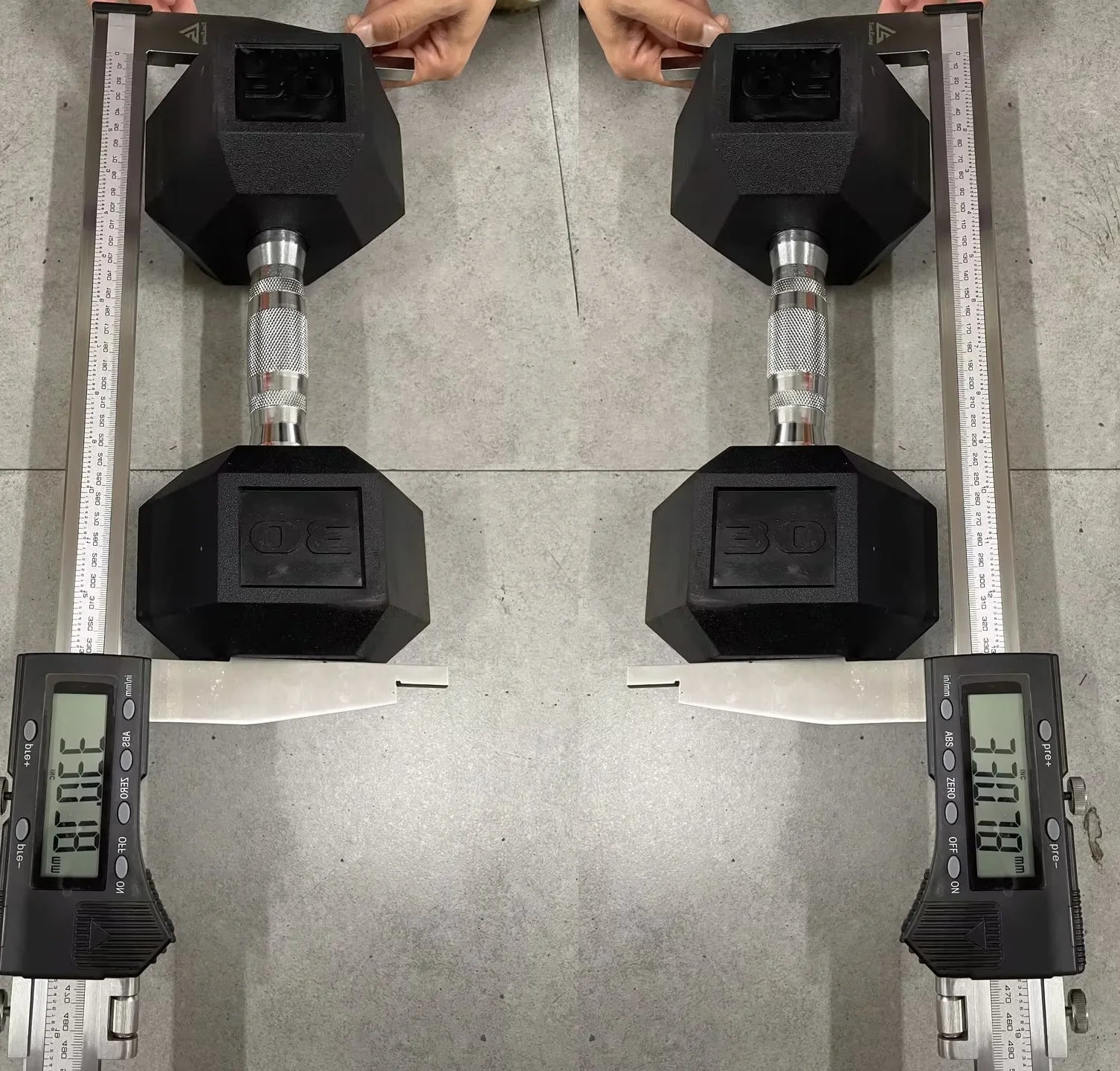 Rubber Hex Dumbbells Set Cast Iron Rubber Coated 2 Pack - Arthur's Wellness Emporium