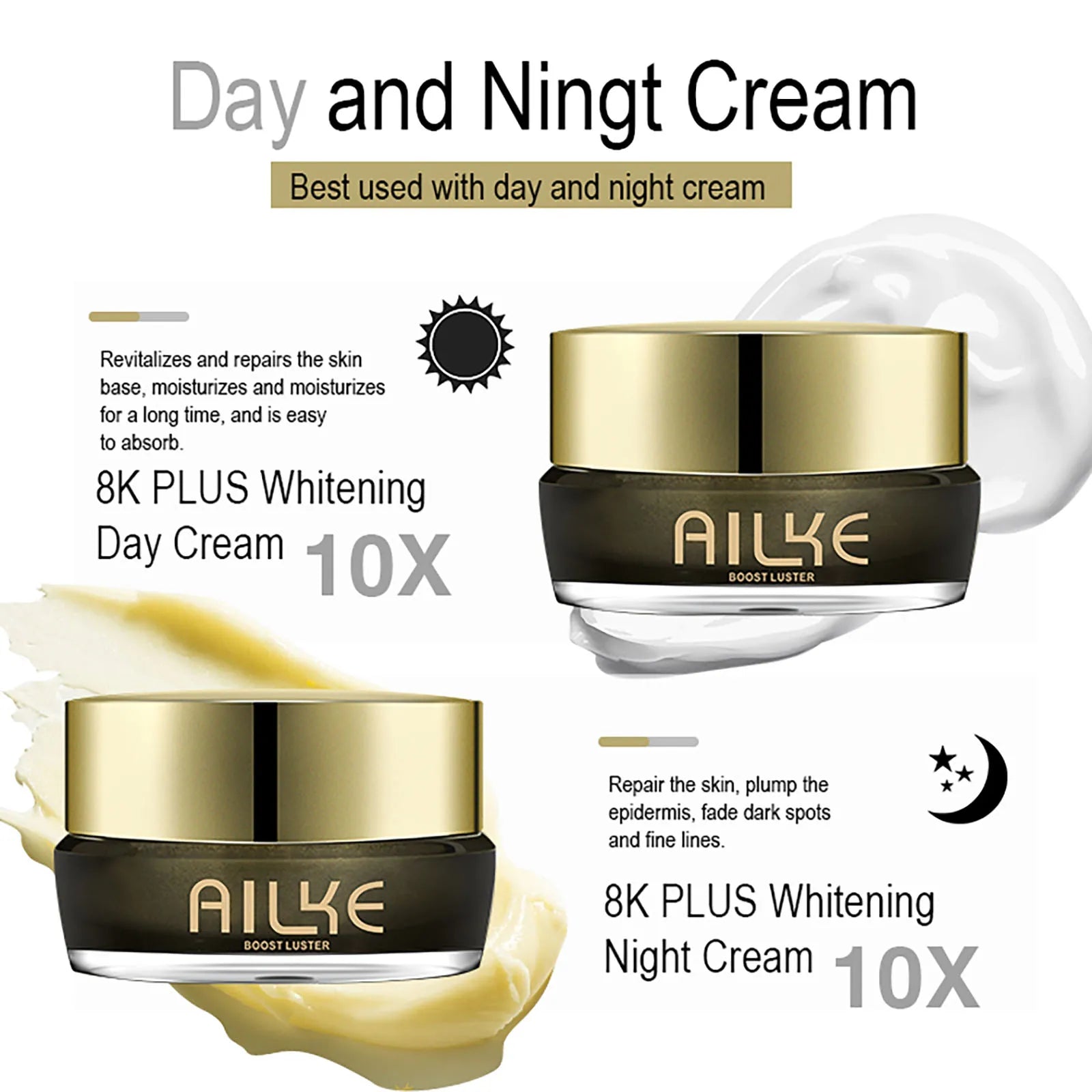 AILKE Whitening Face Cream with Collagen and Niacinamide - Arthur's Wellness Emporium