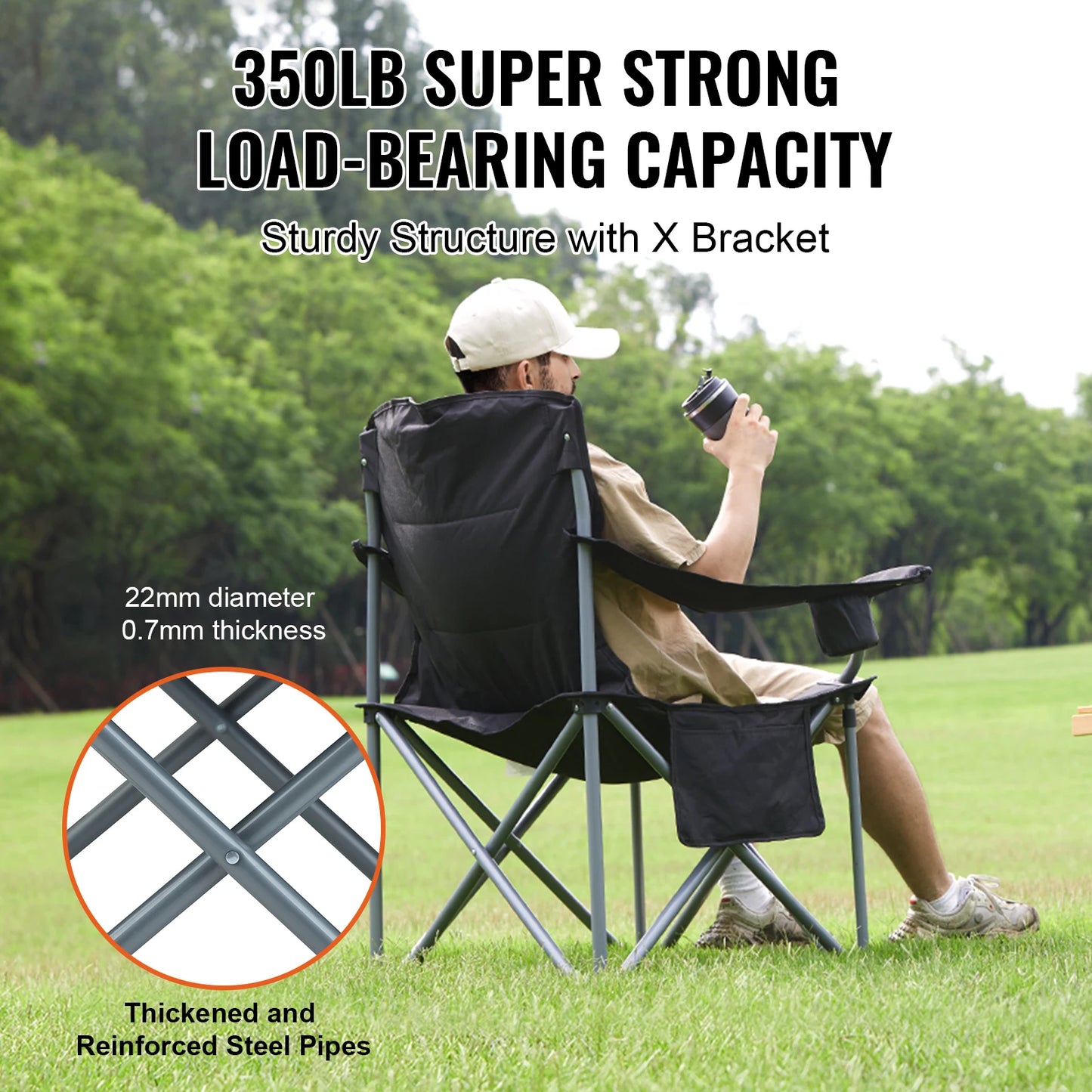 SucceBuy Ultralight Outdoor Camping Chair Folding Seat for Travel - Arthur's Wellness Emporium