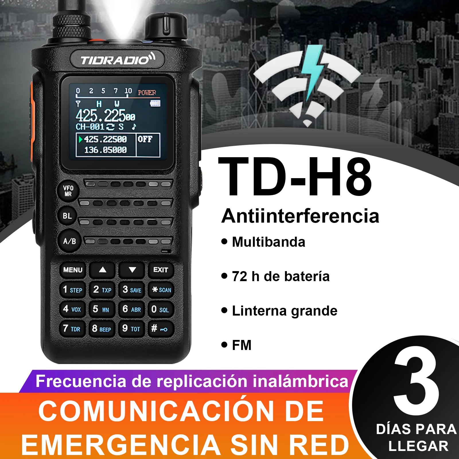 TIDRADIO TDH8 10W Walkie Talkie Long Range Two Way Radio - Arthur's Wellness Emporium