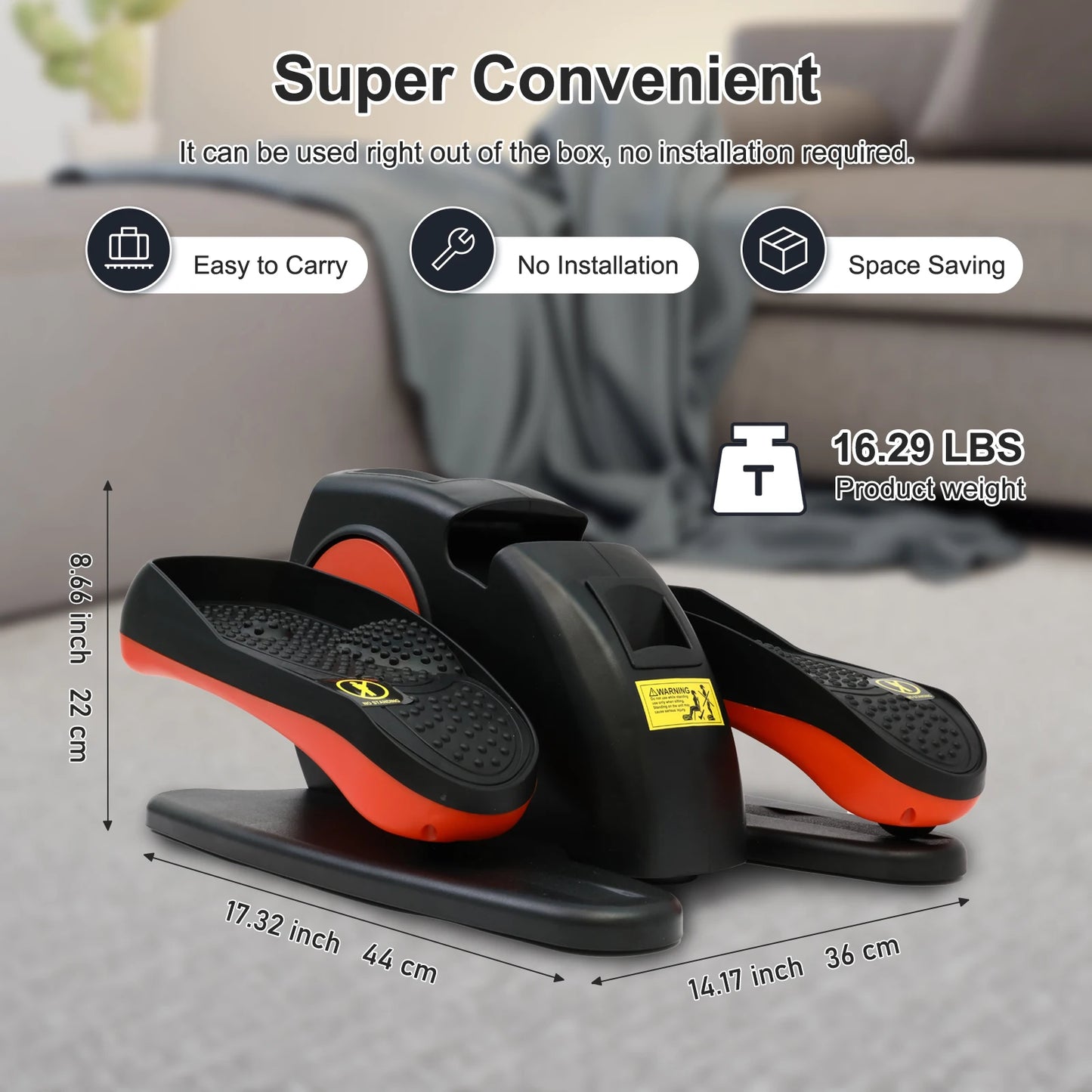 GamewiuHignc Under Desk Elliptical Exerciser With Remote