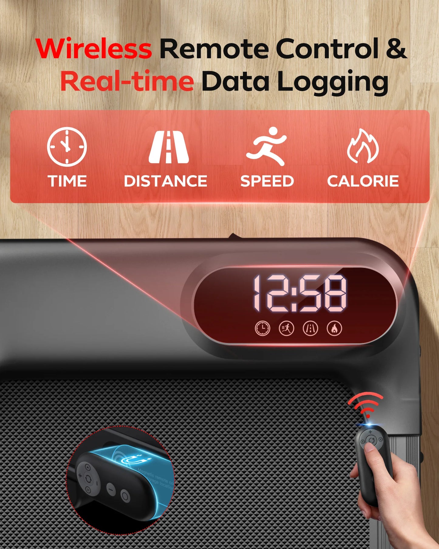 Cursor Fitness 2.5 HP Incline Under-Desk Treadmill With App