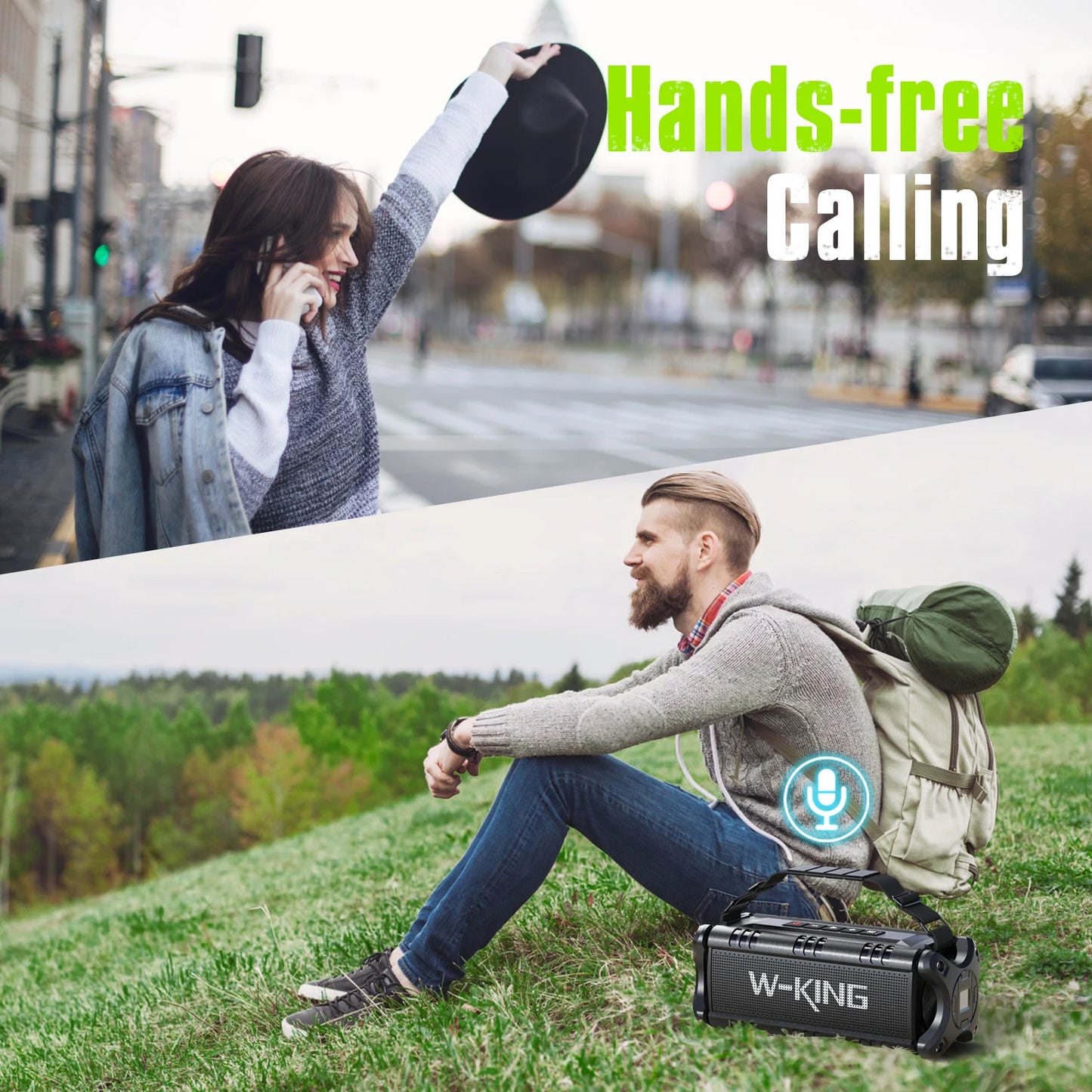 W-King 90W Peak Bluetooth Speaker IPX6 Waterproof Outdoor Portable - Arthur's Wellness Emporium