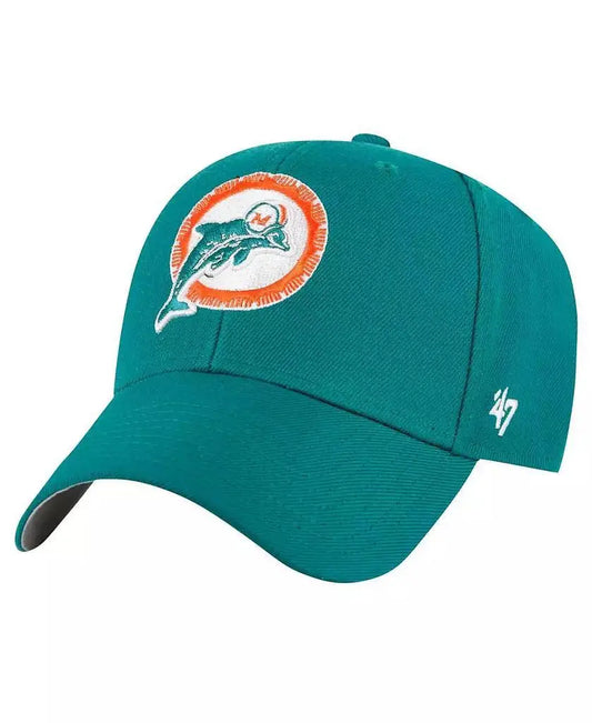 47 Brand Mens Aqua Miami Dolphins MVP Adjustable Hat - Arthur's Wellness Emporium