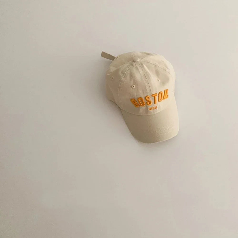 Korean Style Embroidered Letter Baseball Cap For Children