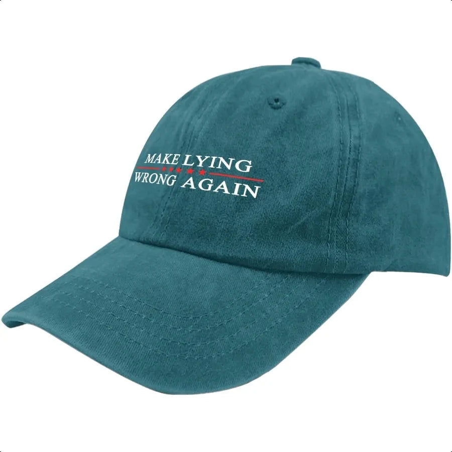 Make Lying Wrong Again Trendy Washed Baseball Cap