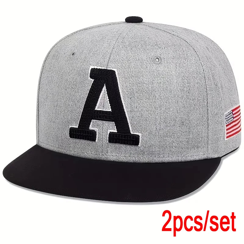 TUNICACN Hip Hop Cap A Letter Embroidery Baseball Hat