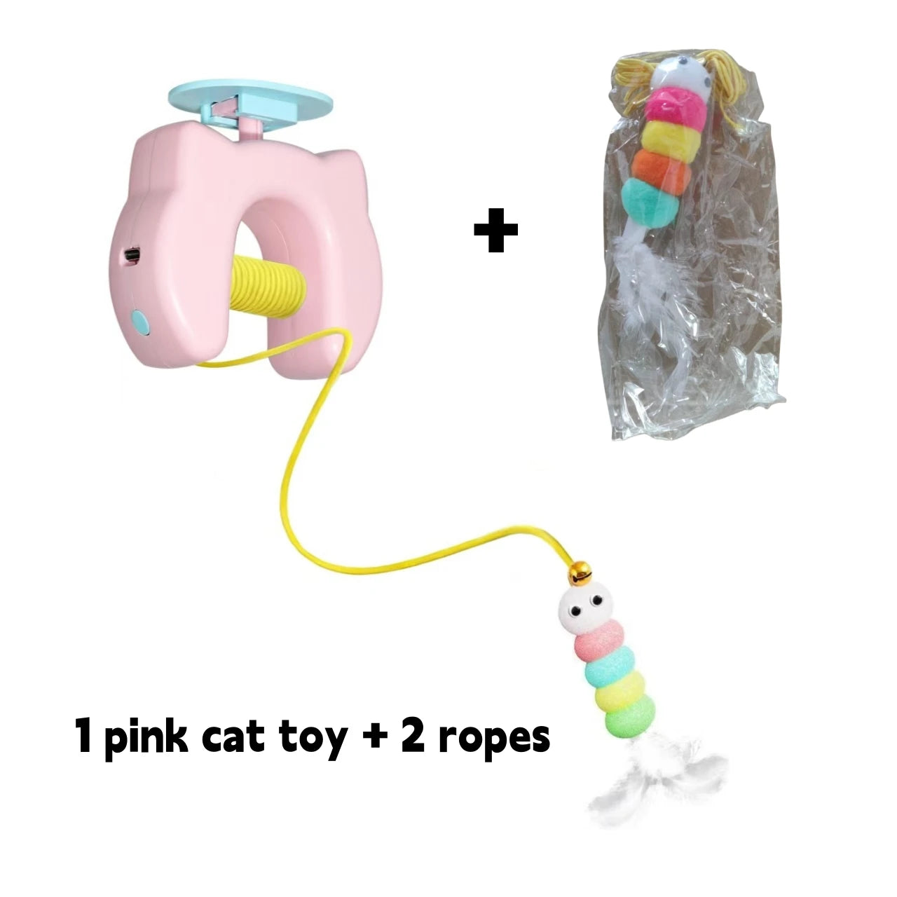 Electric Cat Toy With Auto Swing Ropes and Feather Teaser - Arthur's Wellness Emporium