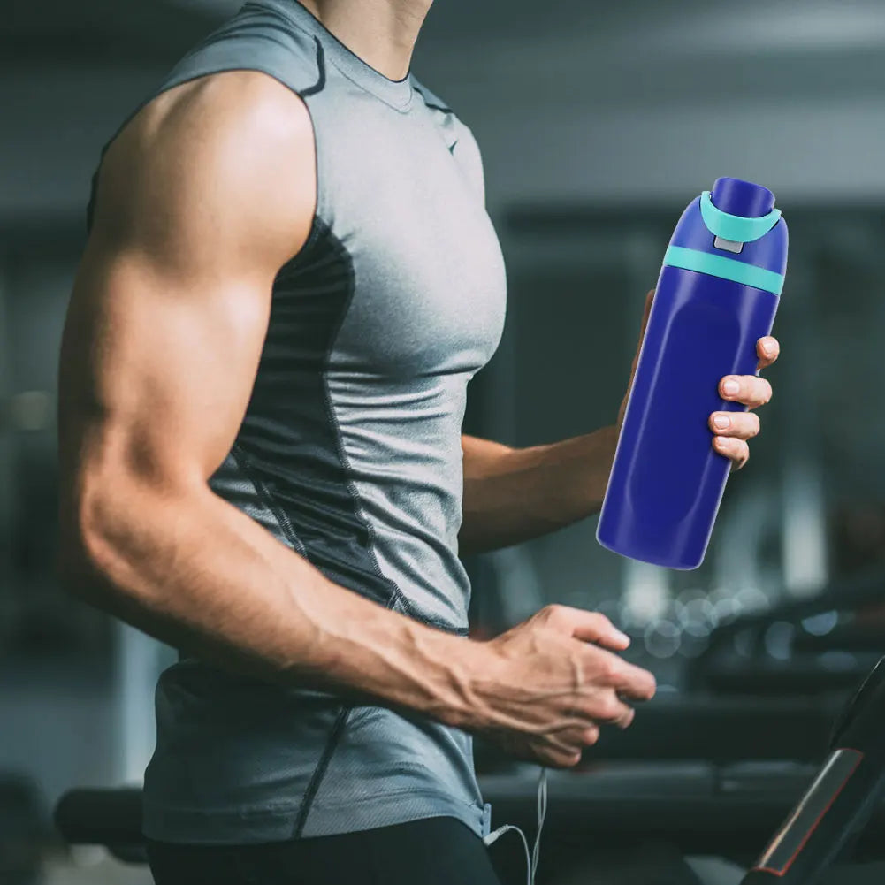 600ml Stainless Steel Insulated Sports Water Bottle with Handle