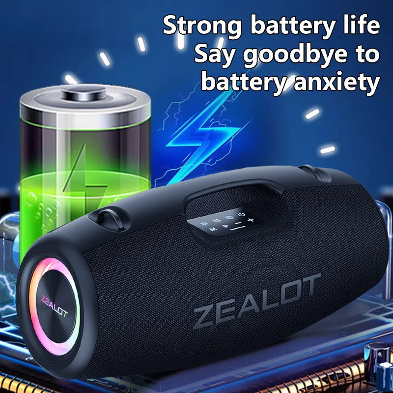 Zealot S78 100W Wireless Speakers Dream Light Outdoor Subwoofer 24000mAh