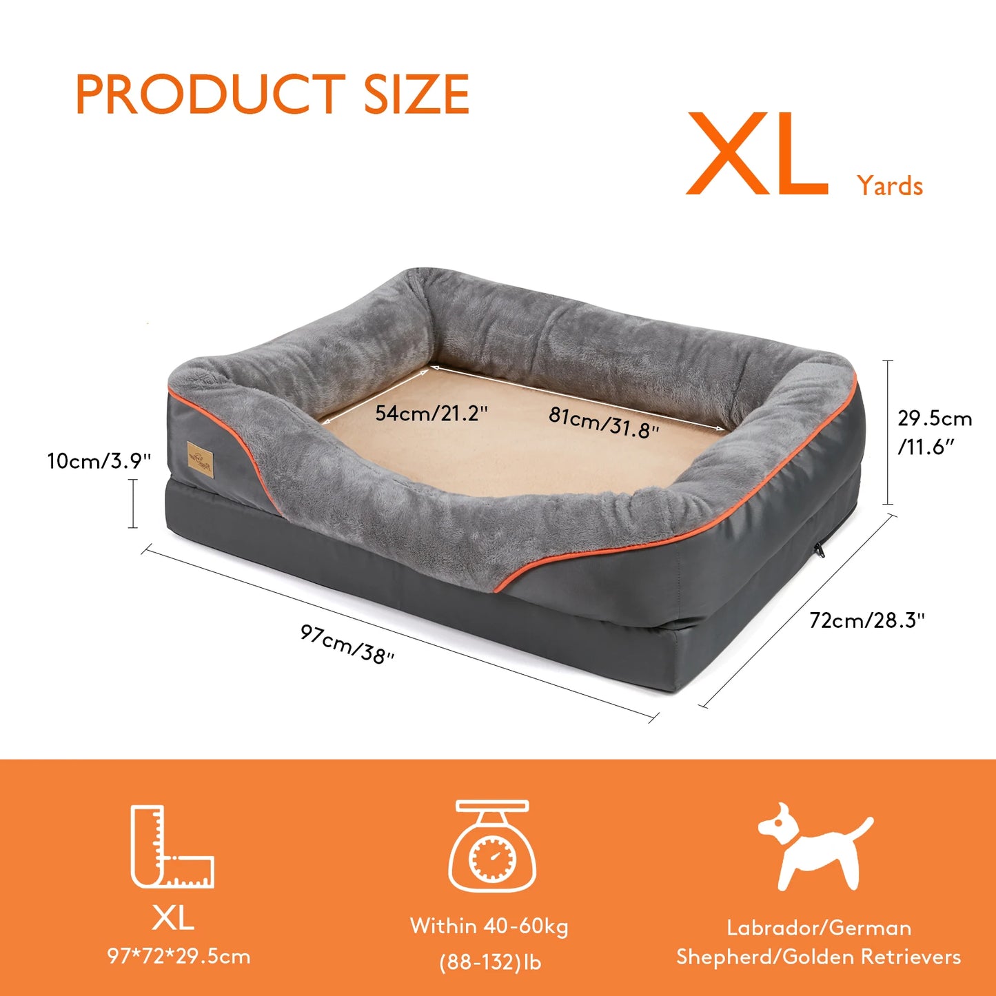 BINGOPAW Dog Bed Soft Anti Allergy Warm Fleece Washable Cover - Arthur's Wellness Emporium