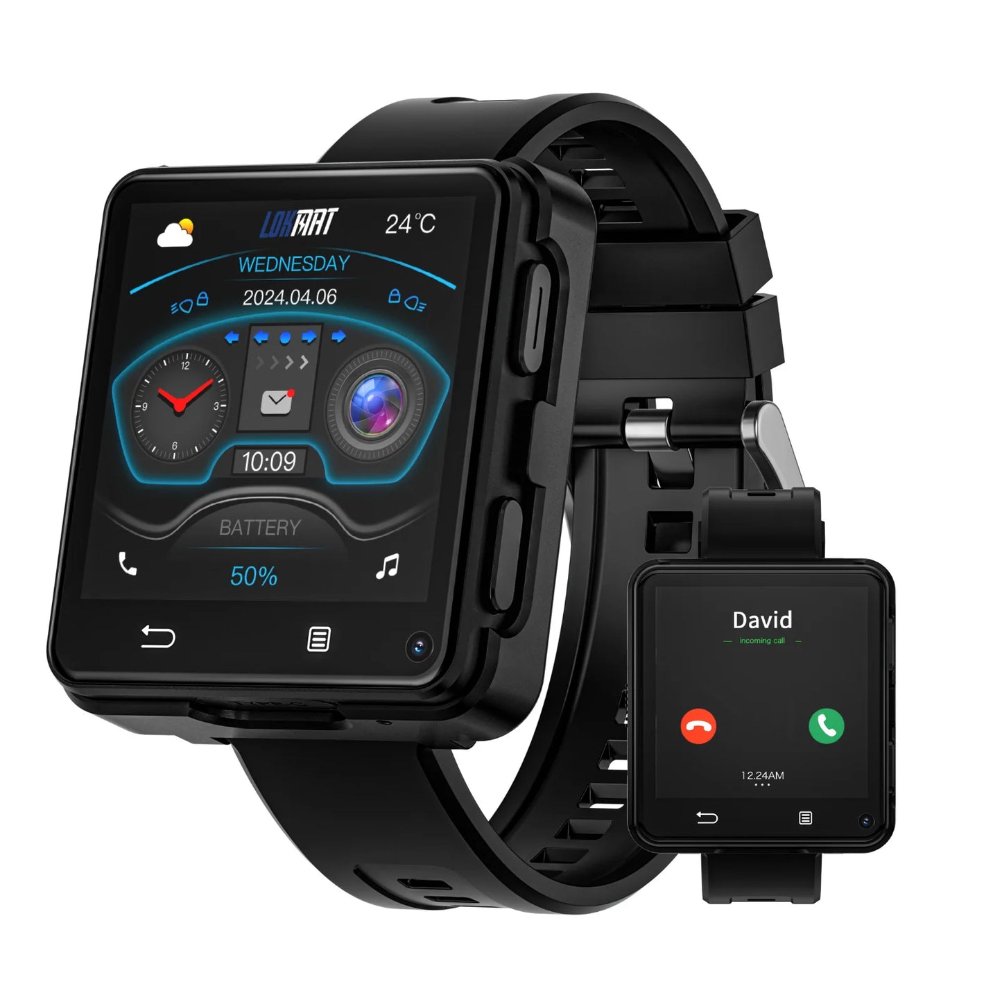 LOKMAT APPLLP 2 MAX Dual Camera Android 11 Smartwatch Phone - Arthur's Wellness Emporium