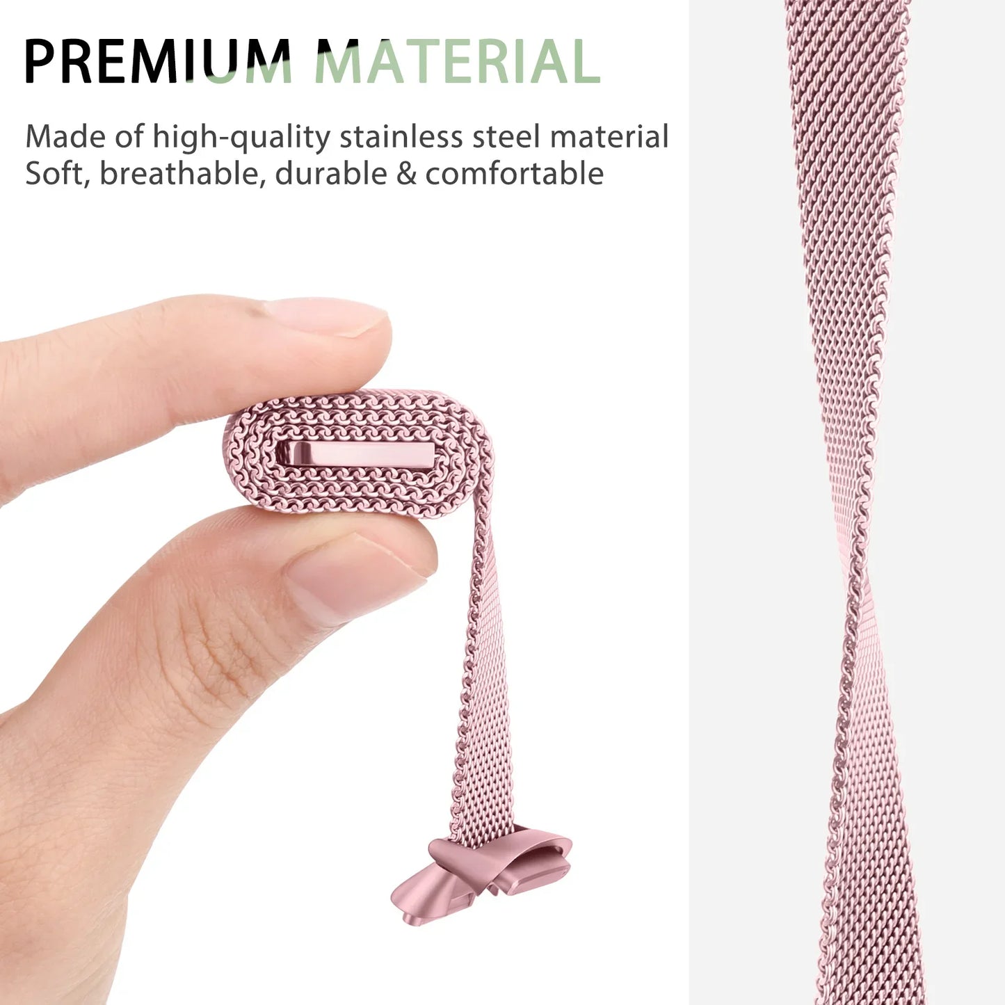 Tobfit Fitbit Luxe Band Sport Strap Metal Magnetic Watchband