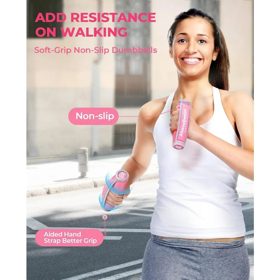 Soft Dumbbell Set for Walking and Strength Training - Arthur's Wellness Emporium