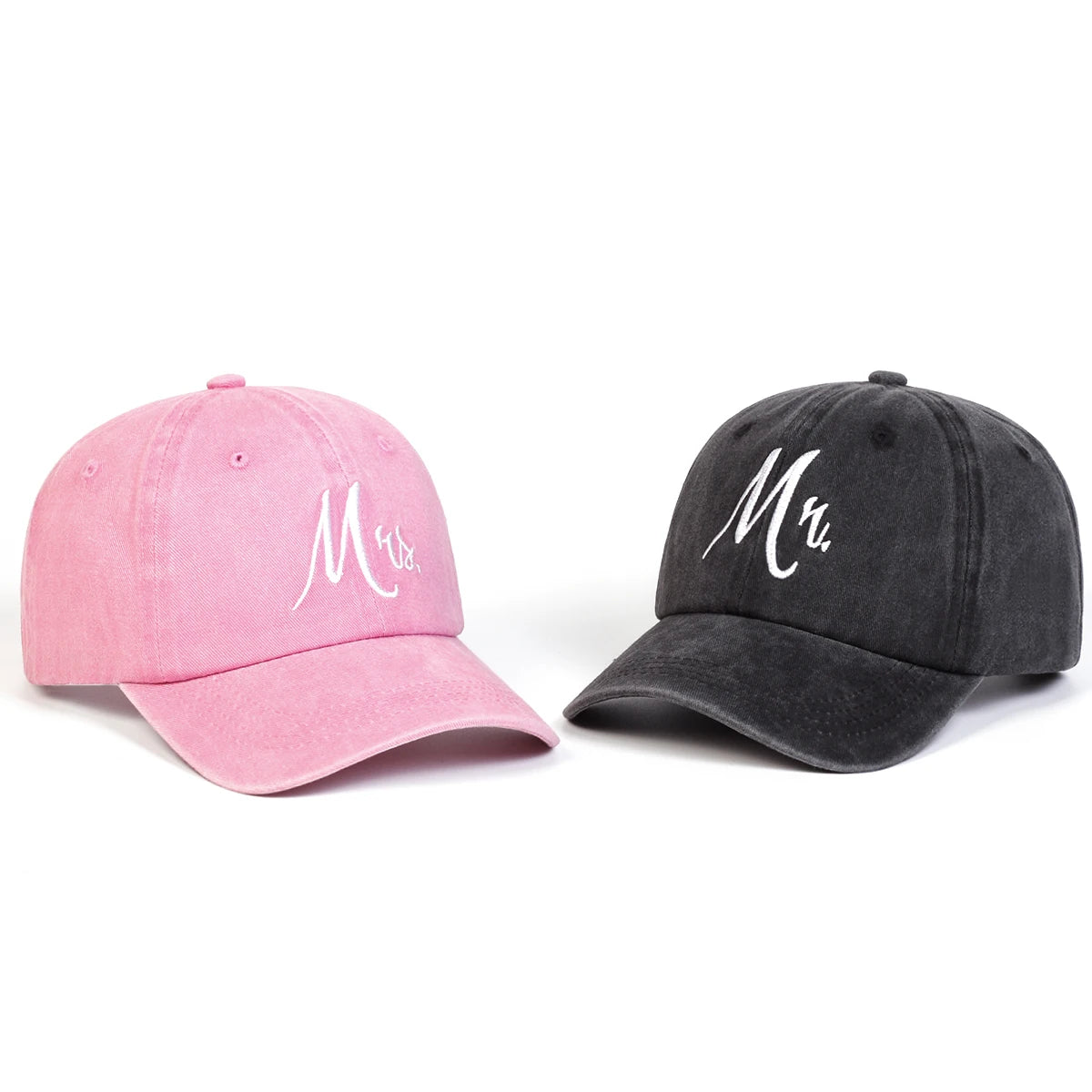 2Pcs Letter Embroidery Couple Baseball Caps Adjustable - Arthur's Wellness Emporium
