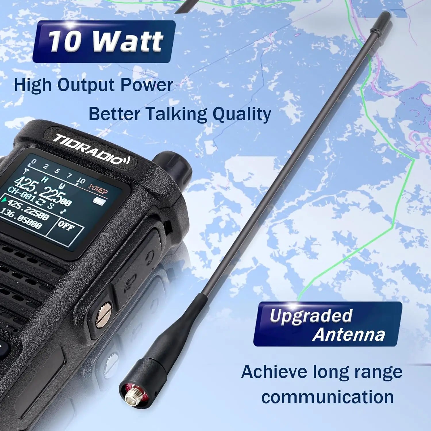 TIDRADIO TDH8 10W Walkie Talkie Long Range Two Way Radio - Arthur's Wellness Emporium