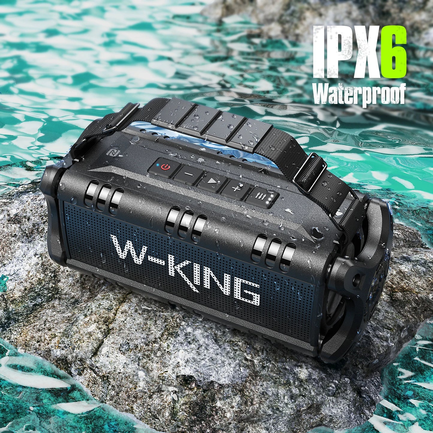 W-King 90W Peak Bluetooth Speaker IPX6 Waterproof Outdoor Portable - Arthur's Wellness Emporium