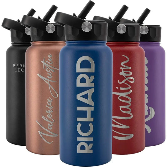 Personalized Water Bottle BPA Free Leak Proof Hydration - Arthur's Wellness Emporium