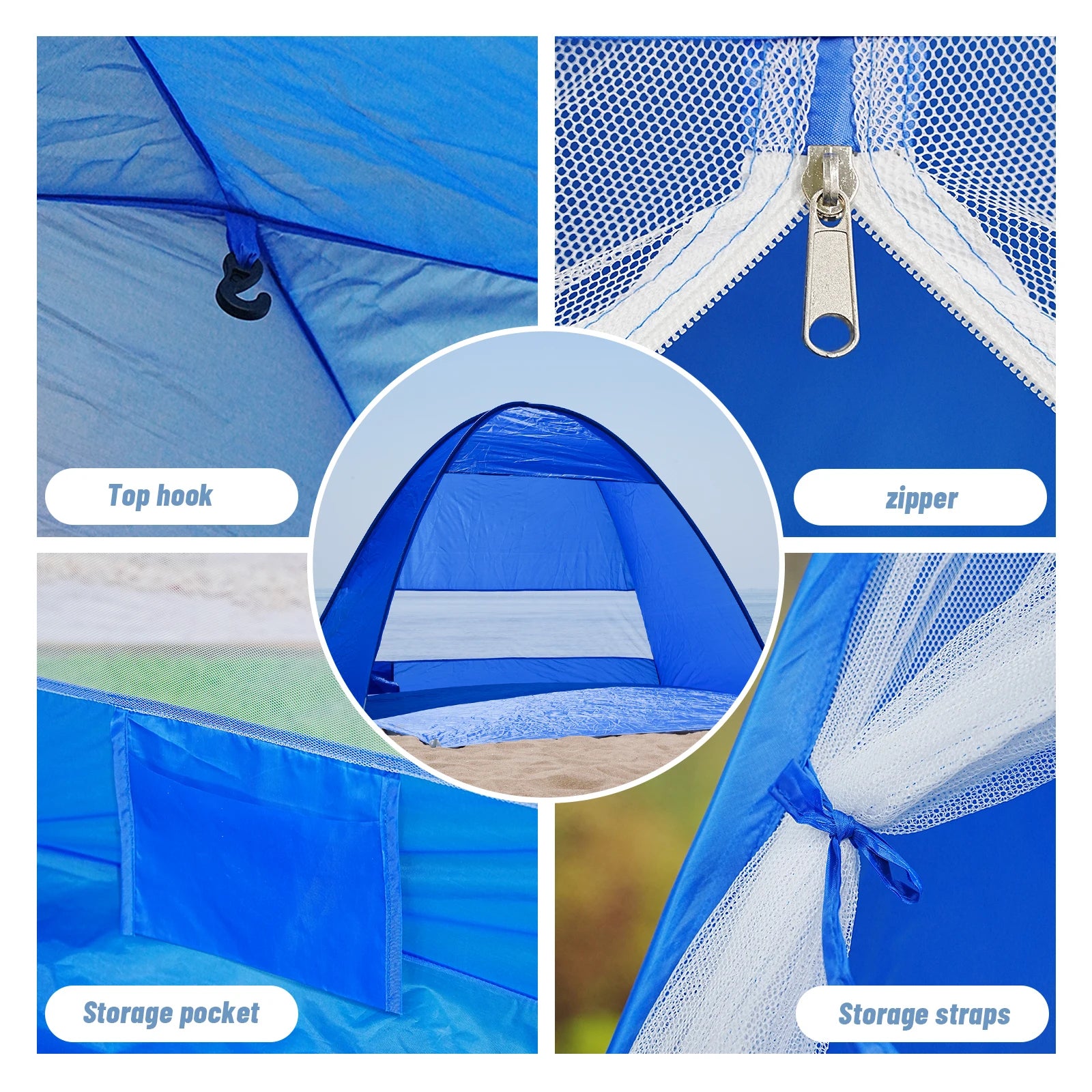 Pakicetus Pop Up Beach Tent With Handbag Compact Folding Outdoor Shelter - Arthur's Wellness Emporium