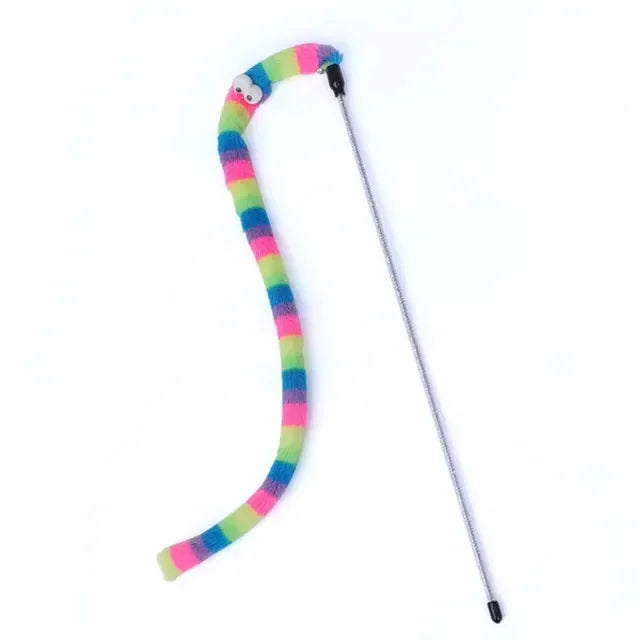 Cat Feather Teaser Wand Interactive Toy for Cats Accessory - Arthur's Wellness Emporium