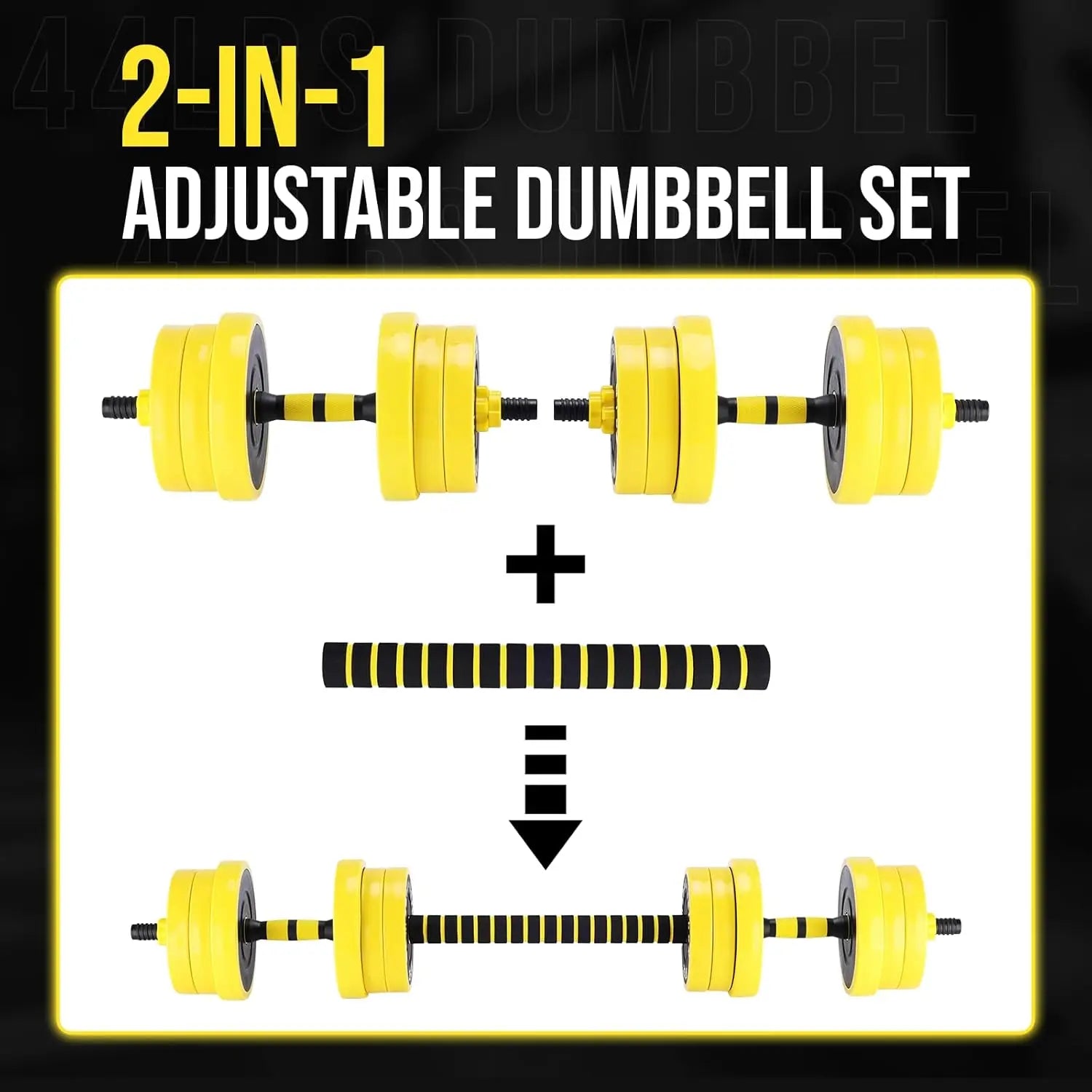 HiMISS 2 In 1 Adjustable Dumbbell Set For Home Gym - Arthur's Wellness Emporium