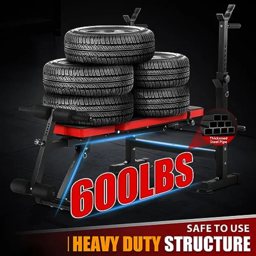 XMSJ 6 In 1 Adjustable Weight Bench With Leg Extensions