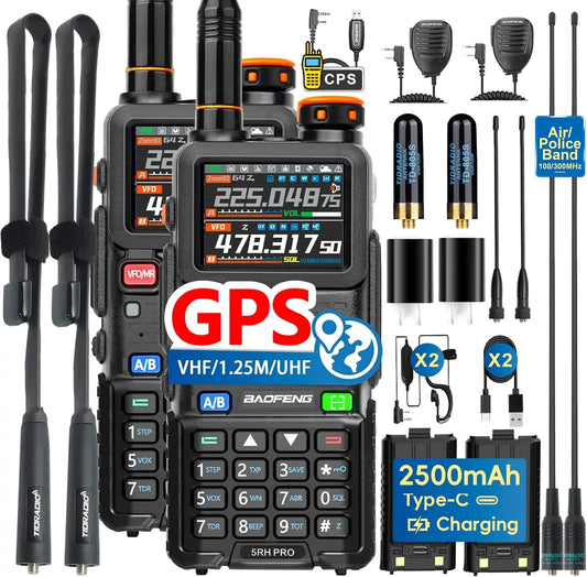 10W GPS Ham Radio 2-Pack NOAA Weather Alert Type C - Arthur's Wellness Emporium