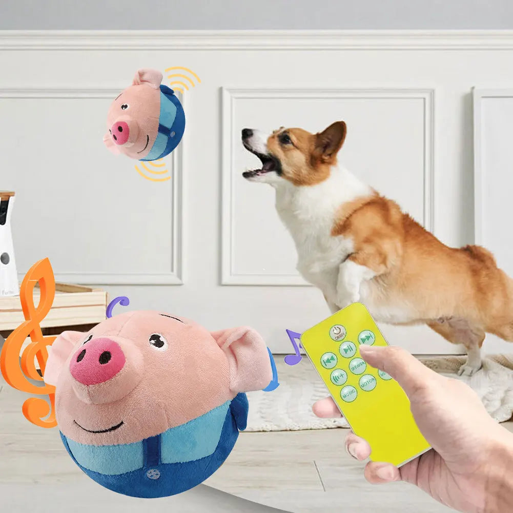 Cartoon Pig Talking Washable Dog Ball Toy USB Rechargeable Pet Ball For Dogs - Arthur's Wellness Emporium