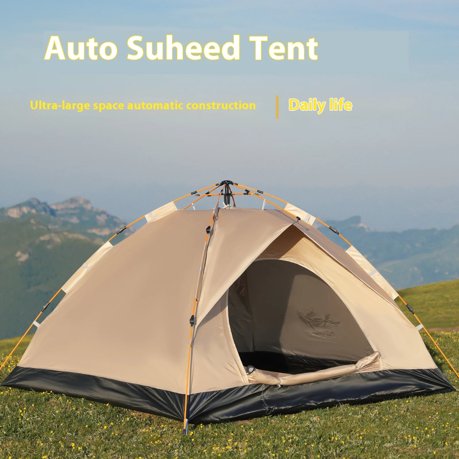 Pakicetus Instant Golden Tent Portable Sun And Rain Shelter - Arthur's Wellness Emporium