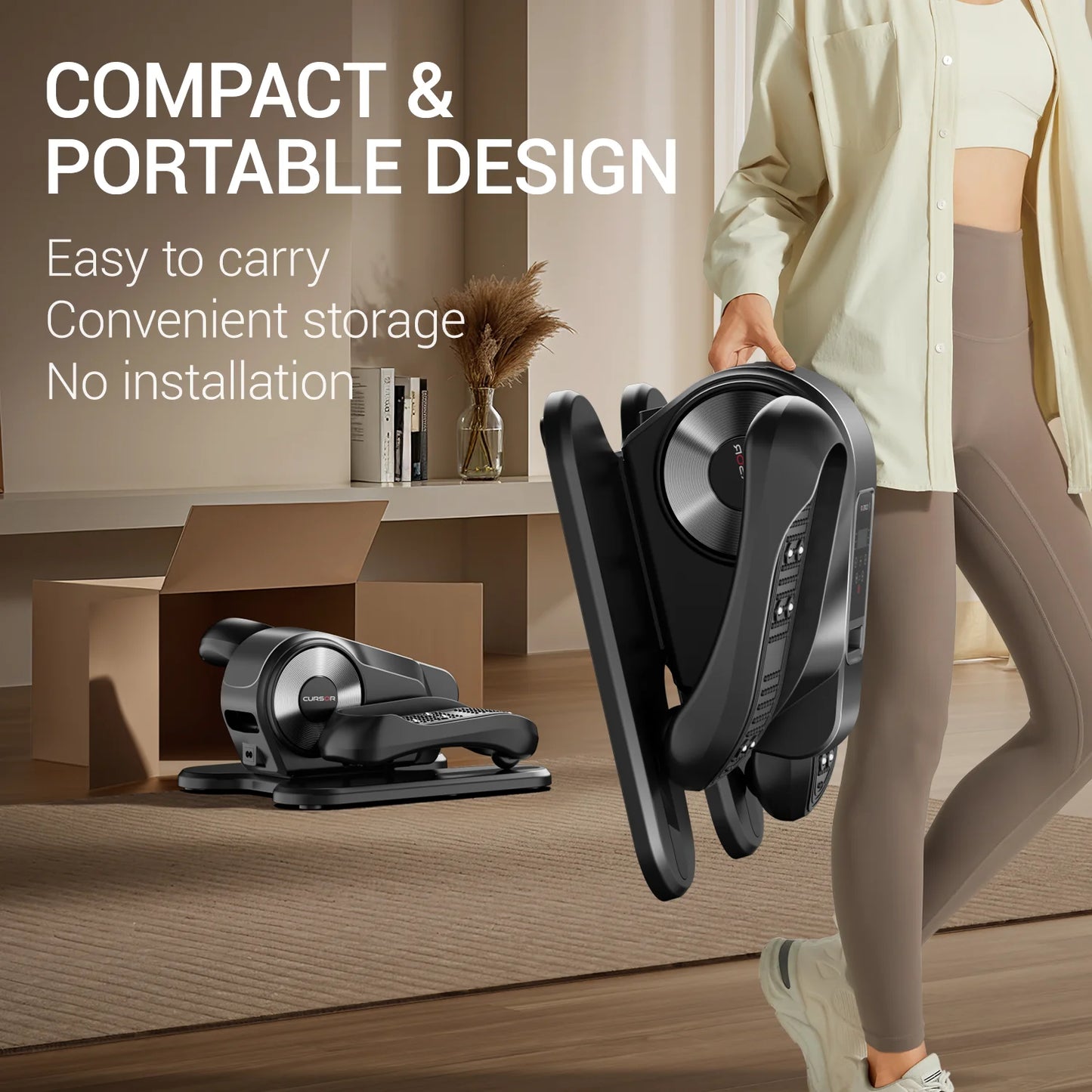 Exerciser Compact Under Desk Elliptical 12 Speed Remote